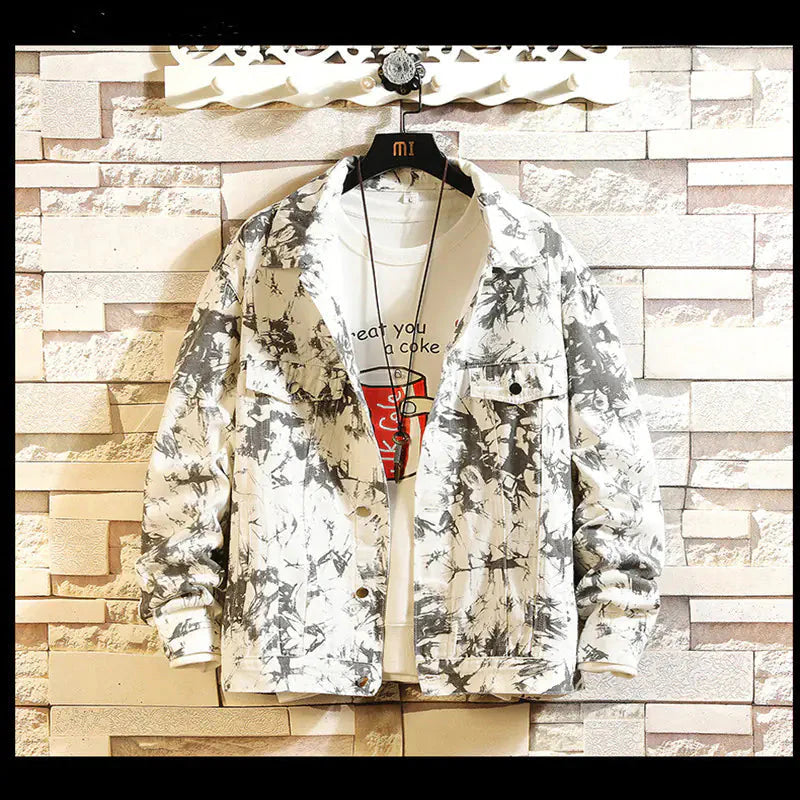Men's Camouflage Color Denim Jacket Daylight Burnout Creations