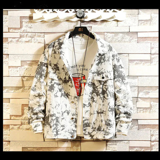 Men's Camouflage Color Denim Jacket Daylight Burnout Creations