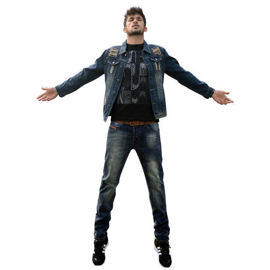 Trendy Slim Men's Denim Clip