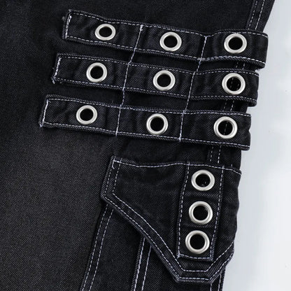Punk Rock Cargo Jeans Men