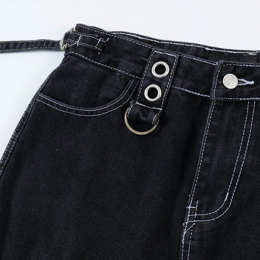 Punk Rock Cargo Jeans Men