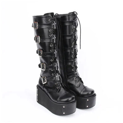 PUNK High-Top Platform Boots for Women 7008 Daylight Burnout Creations