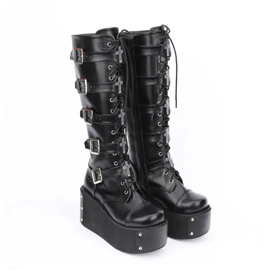 PUNK High-Top Platform Boots for Women 7008 Daylight Burnout Creations
