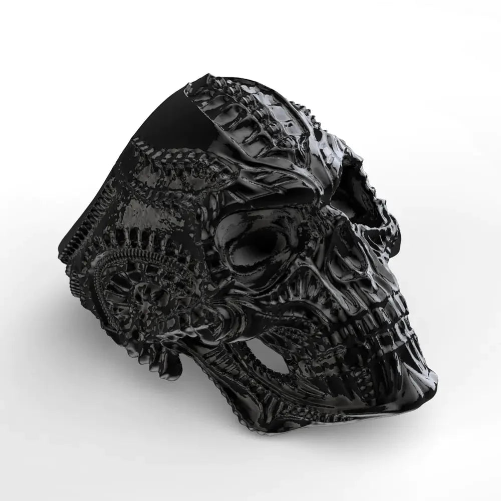 Titanium Steel Skull Punk Ring for Men Daylight Burnout Creations