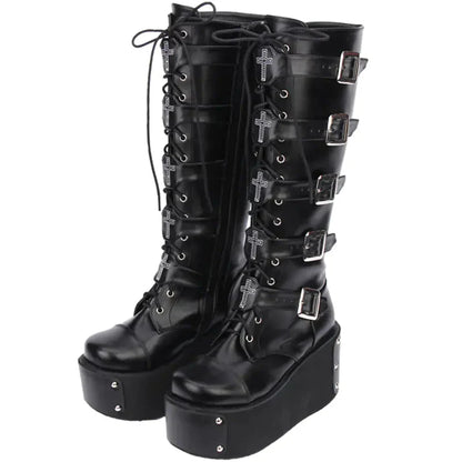 PUNK High-Top Platform Boots for Women 7008 Daylight Burnout Creations