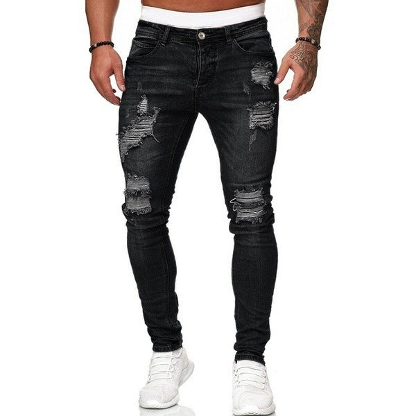Shredded Denim Trousers