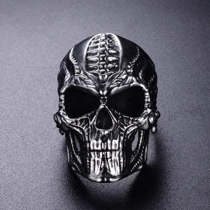 Titanium Steel Skull Punk Ring for Men