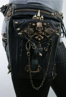 Women's Punk Shoulder Bag with Rivets