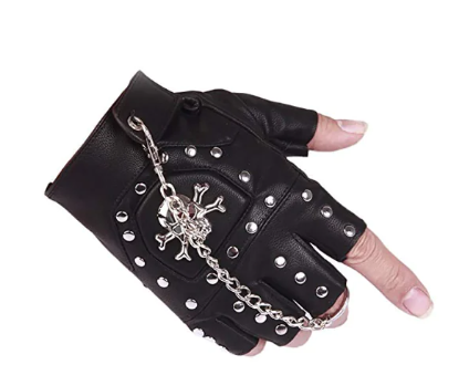 Fingerless spiked gloves