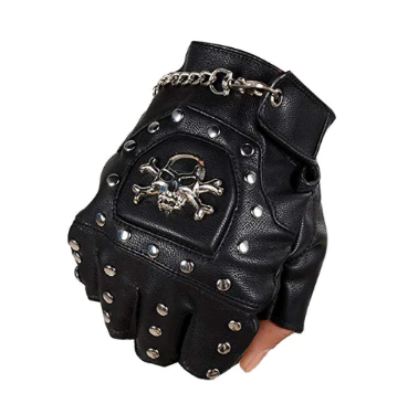 Fingerless spiked gloves