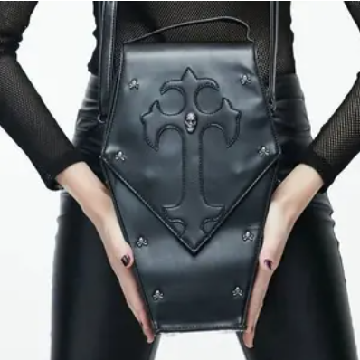 Goth Punk Rockabilly Coffin Purse/Backpack