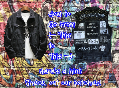 Men's Ripped Denim Jacket Daylight Burnout Creations
