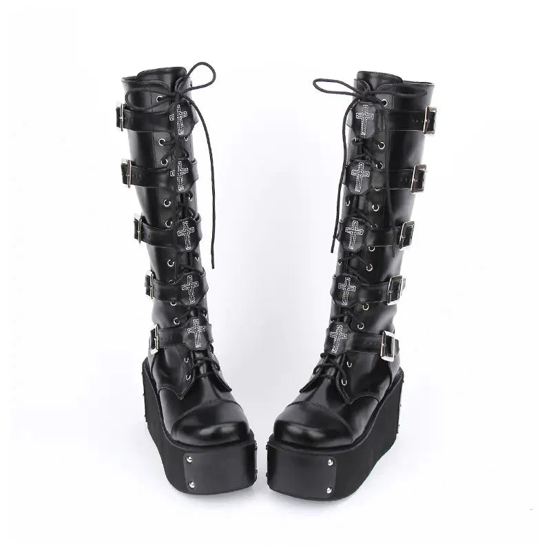 PUNK High-Top Platform Boots for Women 7008 Daylight Burnout Creations