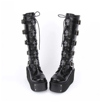 PUNK High-Top Platform Boots for Women 7008 Daylight Burnout Creations