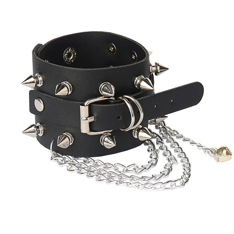 Vintage Rivet Punk Multi-Chain Bracelet